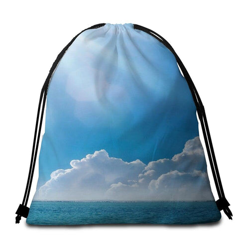 Image of Beach Please Round Towel Set - Beddingify