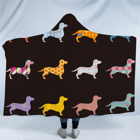 Image of Style Dachshund Hooded Blanket