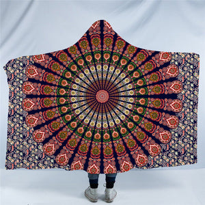 Mandala Textile Style Hooded Blanket