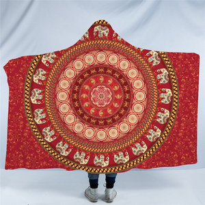 Concentric Mandala Glitter Hooded Blanket
