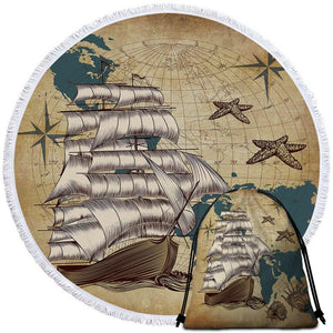 Set Sail Round Towel Set - Beddingify