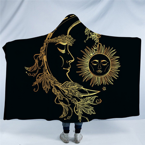 Impersonal Moon & Sun Hooded Blanket