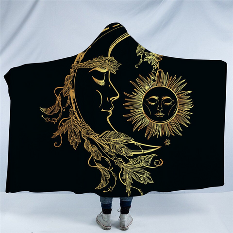 Image of Impersonal Moon & Sun Hooded Blanket