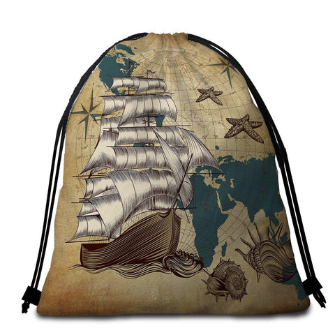 Image of Set Sail Round Towel Set - Beddingify