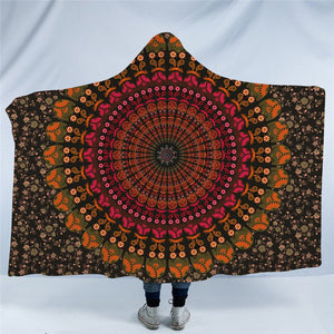 Spiritual Mandala Hooded Blanket