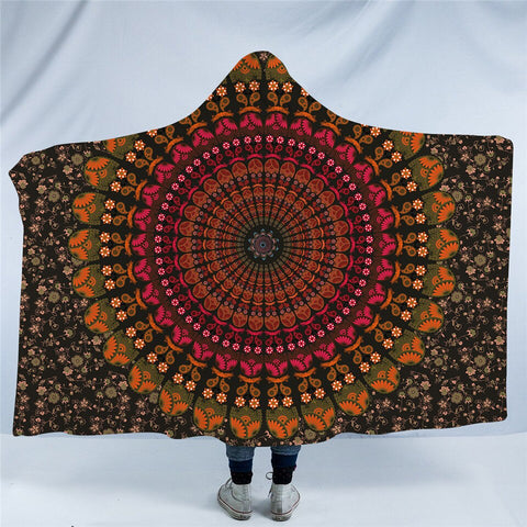 Image of Spiritual Mandala Hooded Blanket