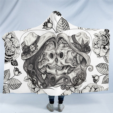 Image of Lover Skeleton Hooded Blanket