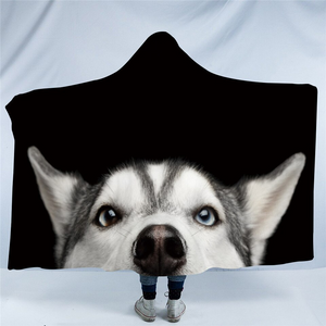 Husky Black STR017424016 Hooded Blanket