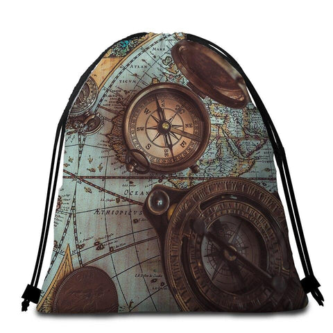 Image of The World Wanderer Round Towel Set - Beddingify