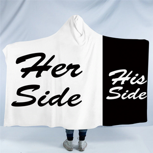 Her Side His Side 70:30 Hooded Blanket