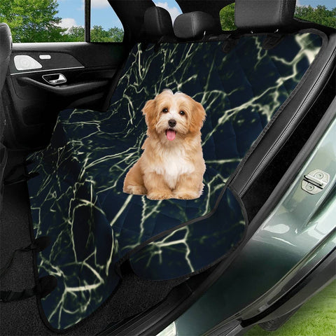 Image of Neon Silhouette Leaves Print Pattern Pet Seat Covers