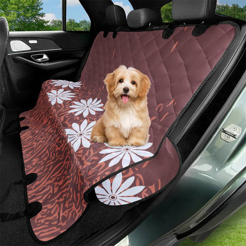 Image of Rose Brown & Terra Cotta Pet Seat Covers