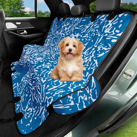 Image of Brilliant White & Blue Pet Seat Covers