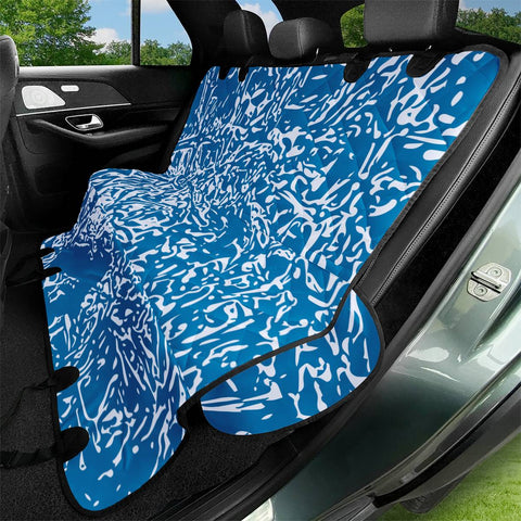 Image of Brilliant White & Blue Pet Seat Covers