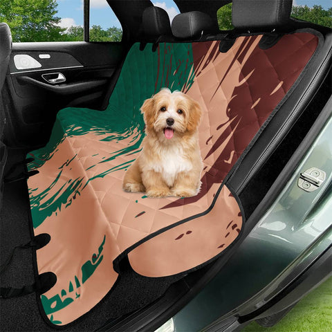 Image of Ultramarine Green, Peach Nougat & Fired Brick Pet Seat Covers