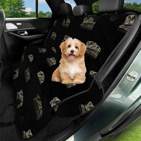 Image of Dinosaur Skeleton Head Motif Pattern Pet Seat Covers