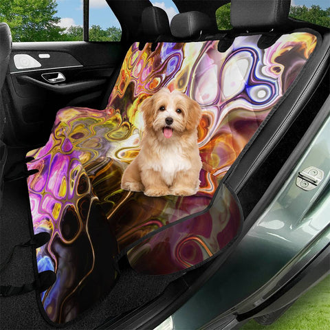 Image of Colorful Marble Design Pet Seat Covers