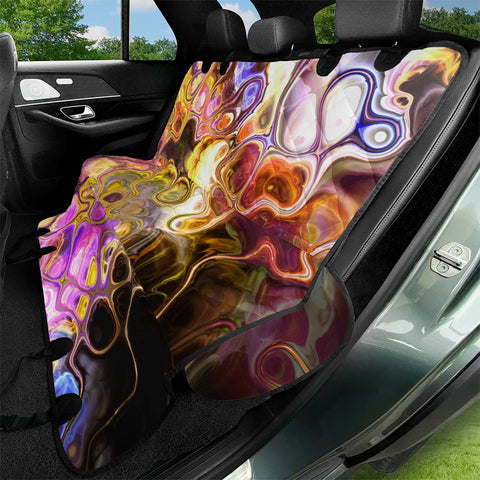 Image of Colorful Marble Design Pet Seat Covers