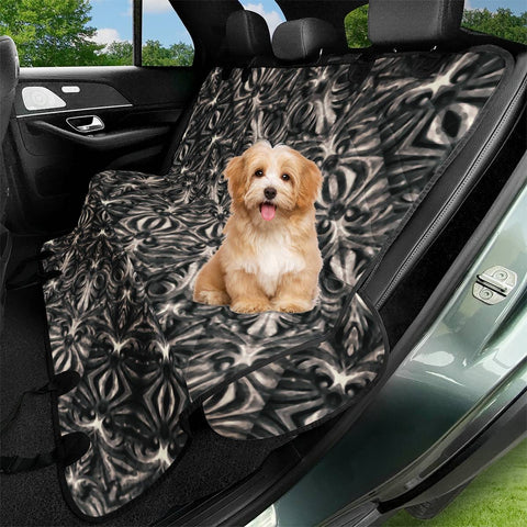 Image of Modern Tribal Silver Ornate Pattern Print Pet Seat Covers