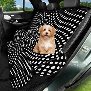 Black And White Geometric Kinetic Pattern Pet Seat Covers