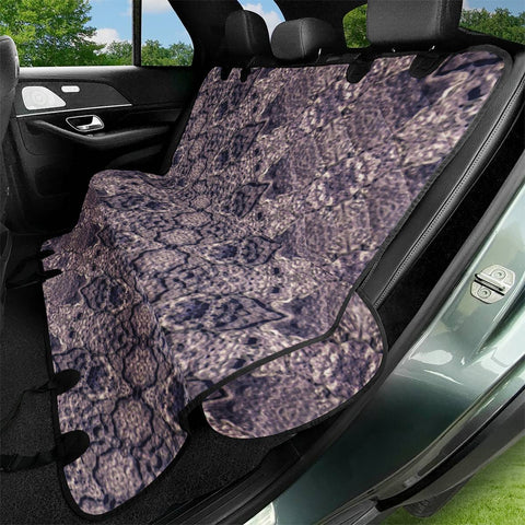 Image of Violet Textured Mosaic Ornate Print Pet Seat Covers