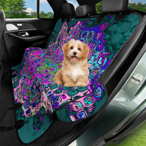 Abstract Bumpy Glass Multicolored Pattern 2 Pet Seat Covers
