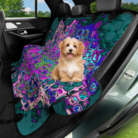 Image of Abstract Bumpy Glass Multicolored Pattern 2 Pet Seat Covers