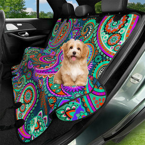 Dark Multicolored Indian Paisley Pattern 1 Pet Seat Covers