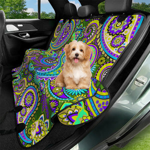 Dark Multicolored Indian Paisley Pattern 2 Pet Seat Covers