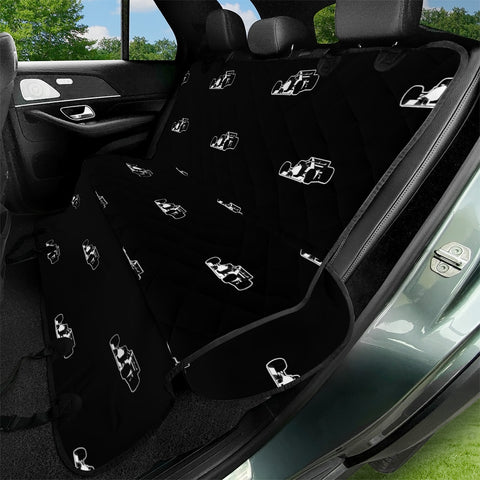 Image of Formula One Black And White Graphic Pattern Pet Seat Covers