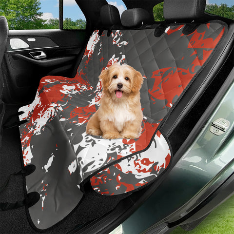 Image of Pewter & Mandarin Red Pet Seat Covers