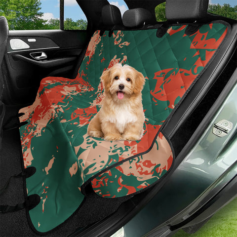 Image of Ultramarine Green, Mandarin Red & Peach Nougat Pet Seat Covers