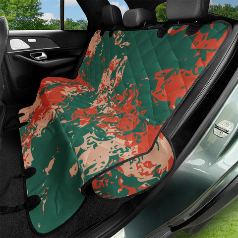 Image of Ultramarine Green, Mandarin Red & Peach Nougat Pet Seat Covers