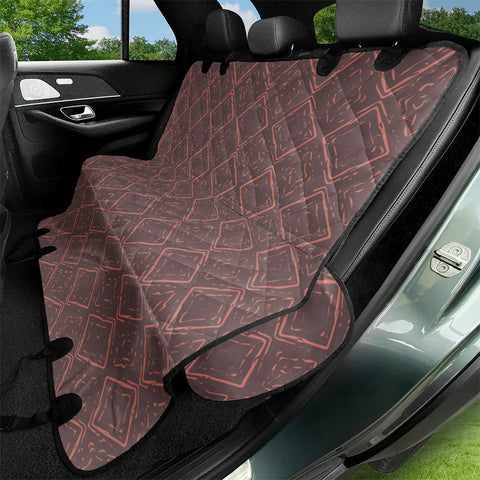 Image of Rose Taupe & Burnt Coral Pet Seat Covers