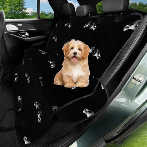 Black And White Boxing Motif Pattern Pet Seat Covers