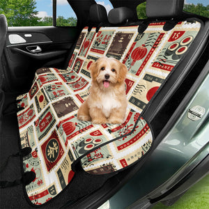 Fancy Post Stamp Pattern Pet Seat Covers