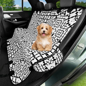 Modern Black And White Geometric Print Pet Seat Covers