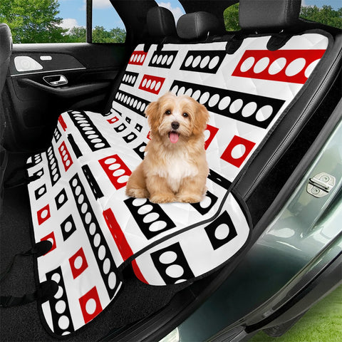 Image of Geometric Sequence Print Pattern Design Pet Seat Covers