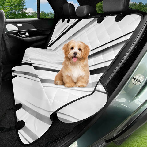 Image of Minimalist Black Linear Abstract Design Pet Seat Covers