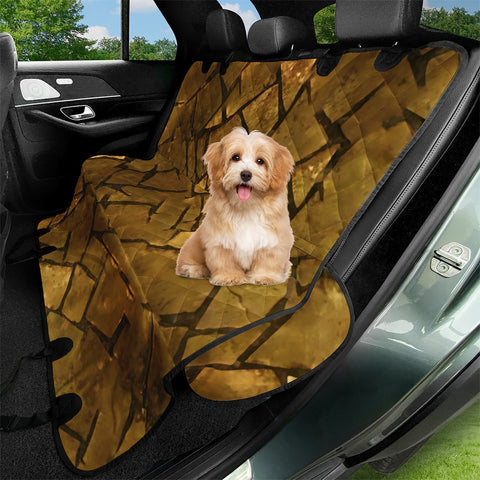 Image of Golden Mosaic Texture Pattern Pet Seat Covers