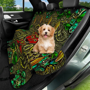 Heavy Metal And A Artificial Leather Lady Among Spring Flowers Pet Seat Covers