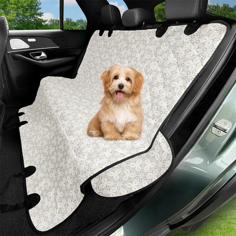 Image of Pattern Motif Formes Beige Pet Seat Covers