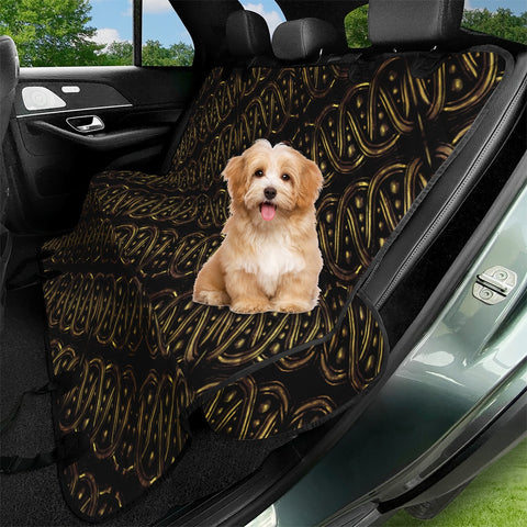 Image of Golden Interlace Pattern Design Pet Seat Covers