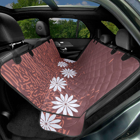 Image of Rose Brown & Terra Cotta Pet Seat Covers