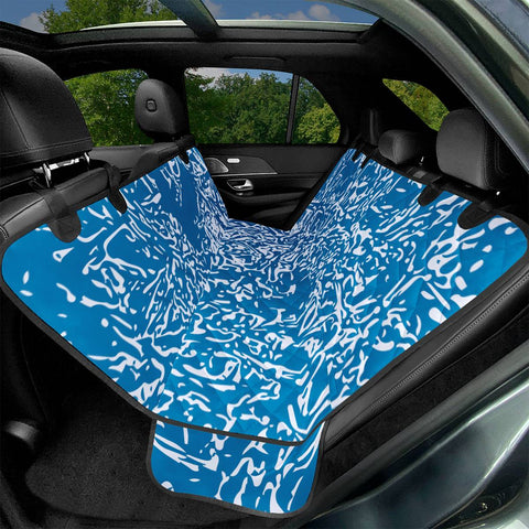 Image of Brilliant White & Blue Pet Seat Covers