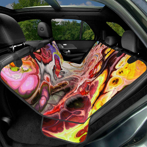 Image of Colorful Marble Design Pet Seat Covers