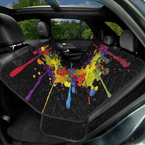 Image of Crazy Multicolored Double Running Splashes Vertical Pet Seat Covers
