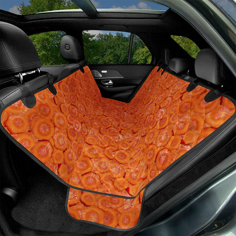 Image of Carrot Pieces Motif Print Pattern Pet Seat Covers
