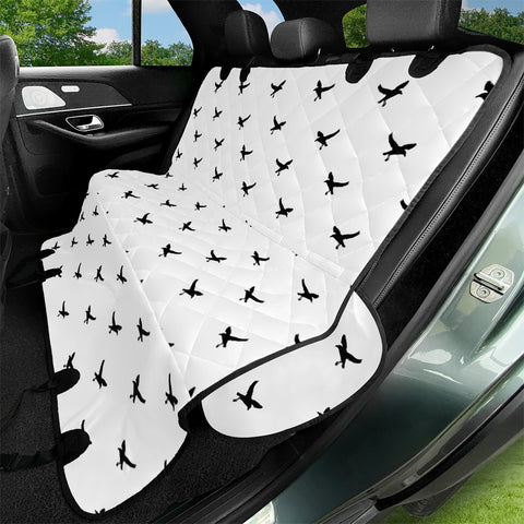 Image of Birds Flying Motif Silhouette Print Pattern Pet Seat Covers