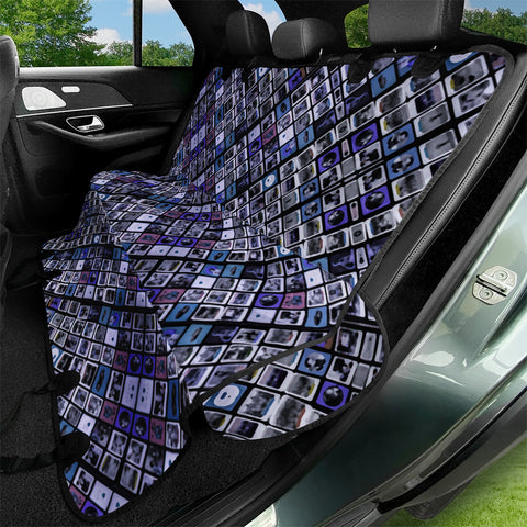 Image of Modern Geometric Print Pattern Pet Seat Covers